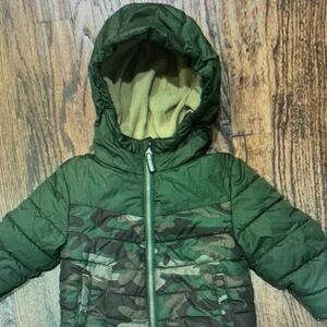 Kids Green Camouflage Jacket
